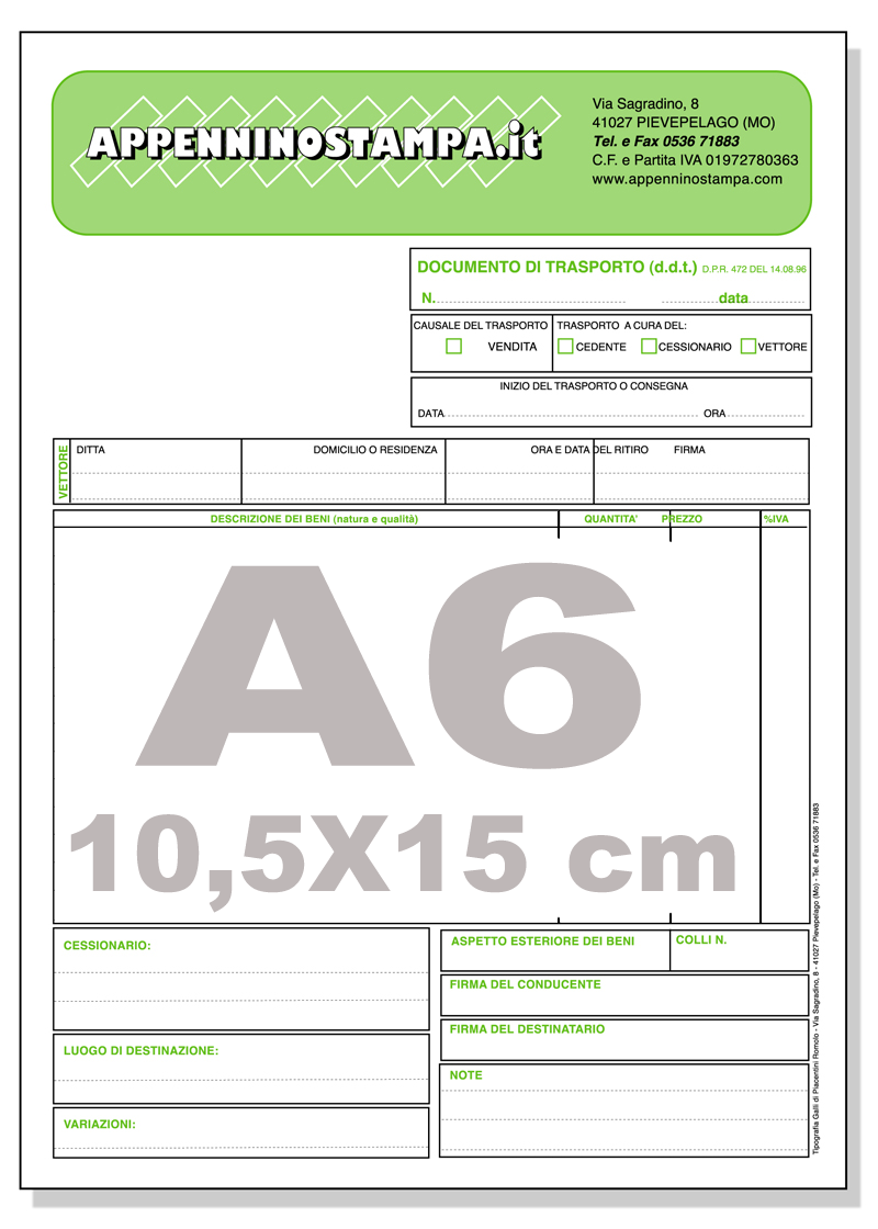 BLOCCHI AUTORICALCANTI A6