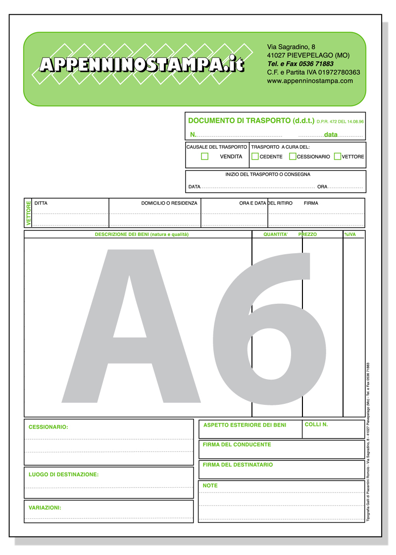 FASCICOLI COPIATIVI A6