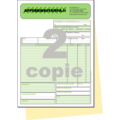 Fascicoli 2 copie in carta chimica A4 