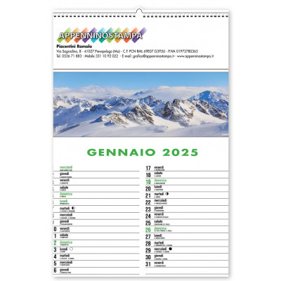 Calendario illustrato Paesaggi Montagna