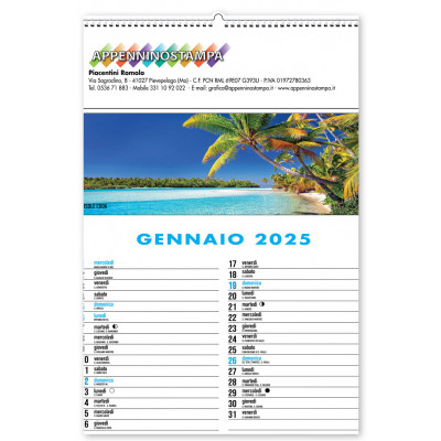 Calendario illustrato Paesaggi Tropicali